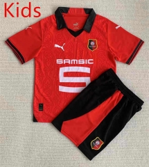 2023-2024 Stade Rennais Home Red Kid/Youth Soccer Uniform-AY