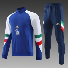2023-2024 Italy Blue Thailand Soccer Tracksuit-4627