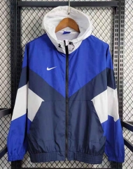 2023-2024 Nike Blue Thailand Trench Coats With Hat-GDP