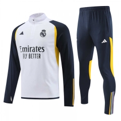 2023-2024 Real Madrid White Thailand Soccer Tracksuit-4627
