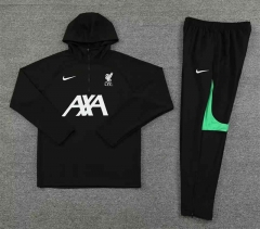 2023-2024 Liverpool Black Thailand Soccer Tracksuit With Hat-7411