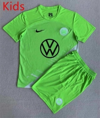 2023-2024 Wolfsburg Home Green Kids/Youth Soccer Uniform-AY