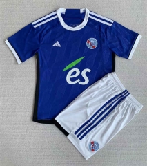 2023-2024 RC Strasbourg Home Blue Soccer Uniform-AY