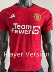 Player Version 2023-2024 Correct Verison Manchester United Home Red Soccer Jersey AAA-518