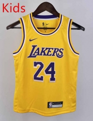 Los Angeles Lakers Yellow #24 Young Kids NBA Jersey-311
