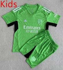 2023-2024 Arsenal Goalkeeper Green Kids/Youth Soccer Uniform-AY