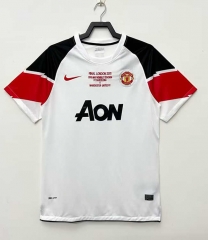 Retro Version 11-12 Champions League Version Manchester United Away White Soccer Jersey AAA-C1046