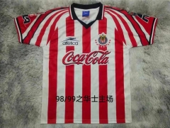 Retro Version 98-99 Chivas Rayadas Home Red&White Thailand Soccer Jersey AAA-9755