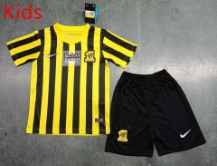 2023-2024 Ittihad Football Club Home Black&Yellow Kid/Youth Soccer Uniform-8679