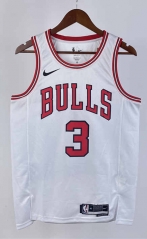 2023 Chicago Bulls White #3 NBA Jersey-311