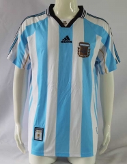 Retro Version 1998 Argentina Home Blue&White Thailand Soccer Jersey AAA-503