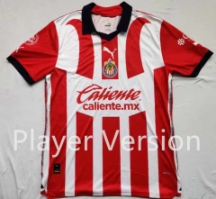 Player Version 2023-2024 Chivas Rayadas Home Red&White Thailand Soccer Jersey AAA-912