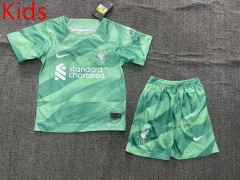 2023-2024 Liverpool Goalkeeper Green Kid/Youth Soccer Uniform-1506