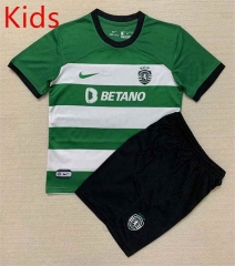 2023-2024 Sporting Clube de Portugal Home White&Green Kid/Youth Soccer Uniform-AY
