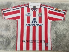 Retro Version 97-98 Chivas Rayadas Home Red&White Thailand Soccer Jersey AAA-9755