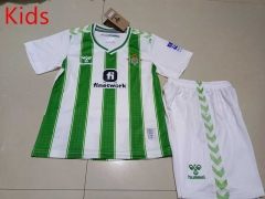 2023-2024 Real Betis Home White&Green Kids/Youth Soccer Unifrom-507