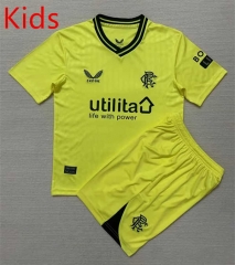 2023-2024 Rangers Goalkeeper Yellow Kids/Youth Soccer Uniform-AY