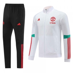2023-2024 Manchester United White Thailand Soccer Jacket Uniform-LH