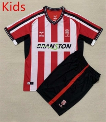 2023-2024 Lin Coln City F.C.Home Red& White Kid/Youth Soccer Uniform-AY