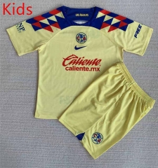 2023-2024 Club America Home Yellow Kids/Youth Soccer Uniform-AY