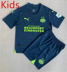 2023-2024 PSV Eindhoven 2nd Away Blue Kid/Youth Soccer Uniform-AY