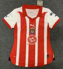 2023-2024 Chivas Rayadas Home Red&White Thailand Soccer Jersey AAA-GB