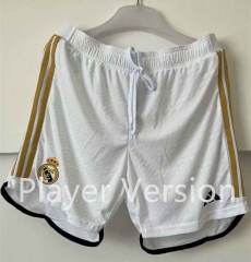 Player Version 2023-2024 Real Madrid White Thailand Soccer Shorts-6886