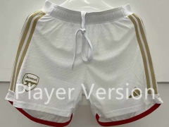 Player Version 2023-2024 Arsenal White Thailand Soccer Shorts-6886