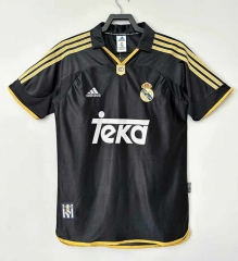 Retro Version 98-00 Real Madrid Home Black Thailand Soccer Jersey AAA-811