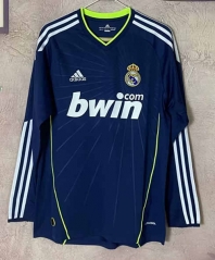 Retro Version 10-11 Real Madrid Blue LS Thailand Soccer Jersey AAA-6590