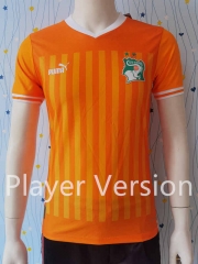Player Version 2023-2024 Ivory Coast Orange Thailand Soccer Jersey AAA-807