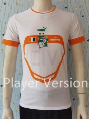 Player Version 2023-2024 Ivory Coast White Thailand Soccer Jersey AAA-807