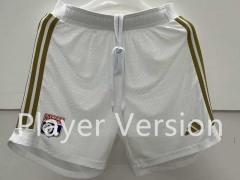 Player Version 2023-2024 Olympique Lyonnais White Thailand Soccer Shorts-6886