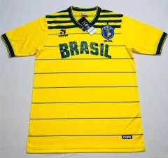 Retro Version 1984 Brazil Home Yellow Thailand Soccer Jersey AAA-2390