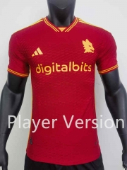 With Ad Player Version 2023-2024 Roma Home Red Thailand Soccer Jersey AAA-4506