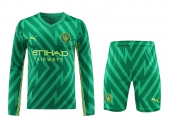 2023-2024 Manchester City Goalkeeper Green LS Thailand Soccer Uniform-418
