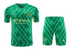 2023-2024 Manchester City Goalkeeper Green Thailand Soccer Uniform-418