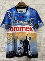 2023 NRL Sharks Blue Thailand Rugby Shirt