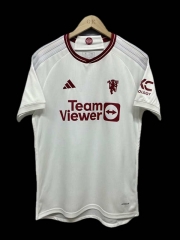 2023-2024 Manchester United 2nd Away White Soccer Jersey AAA-9755