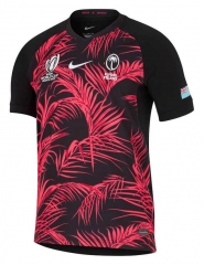 (S-5XL) 2023 World Cup Fiji Sevens Away Red&Black Thailand Rugby Shirt