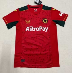 2023-2024 Correct Version Wolverhampton Wanderers Away Red Thailand Soccer Jersey AAA-818