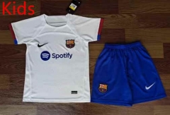2023-2024 Barcelona Away White Kid/Youth Soccer Uniform-709