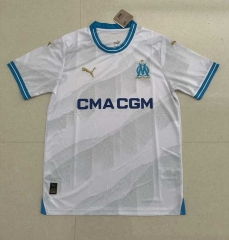 2023-2024 Correct Version Olympique de Marseille White&Gray Thailand Soccer Jersey AAA-818