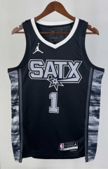 2023 San Antonio Spurs Black #1 NBA Jersey-311