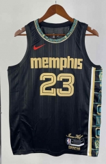 2021 City Edition Memphis Grizzlies Black #23 NBA Jersey-311