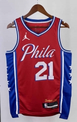 2023 Philadelphia 76ers Red #21 NBA Jersey-311