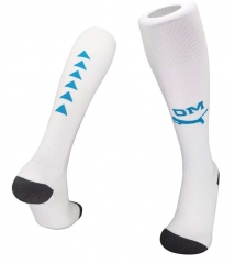 2023-2024 Olympique de Marseille Home White Soccer Socks