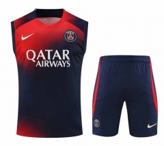 2023-2024 Paris SG Red&Blue Thailand Soccer Vest Uniform-418