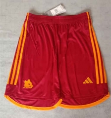 2023-2024 Roma Home Red Thailand Soccer Shorts-2886