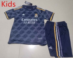 2023-2024 Real Madrid Dark Grey Kids/Youth Soccer Uniform-507